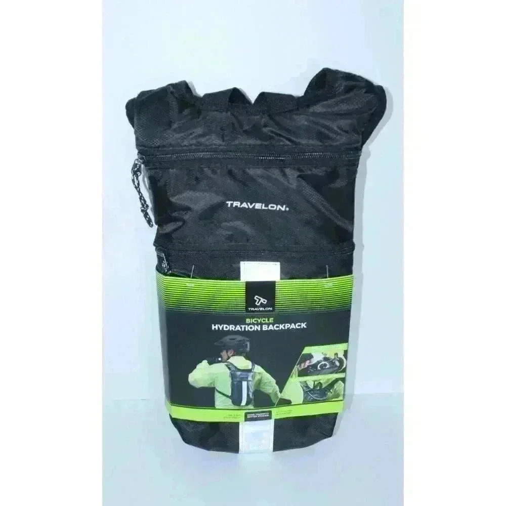 Travelon Bicycle Hydration Backpack 2 L. Bladder hydration tube, reflection NWT‎
